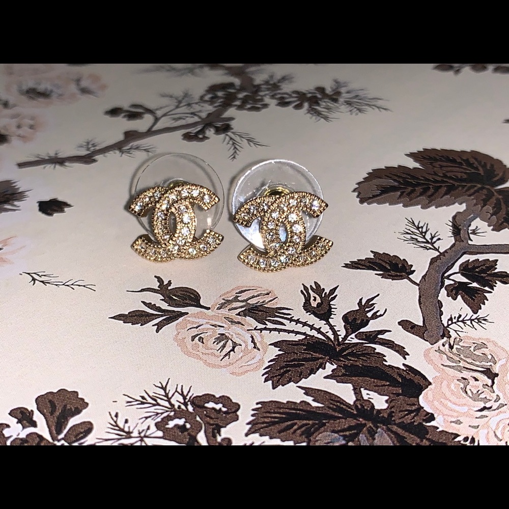 Authentic Chanel Rhinestone Studs